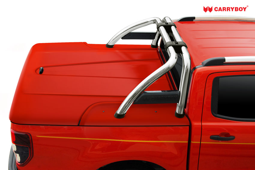 CARRYBOY Laderaumabdeckung GFK Deckel mit Bügel SLX Ford Ranger Doppelkabine 2012+