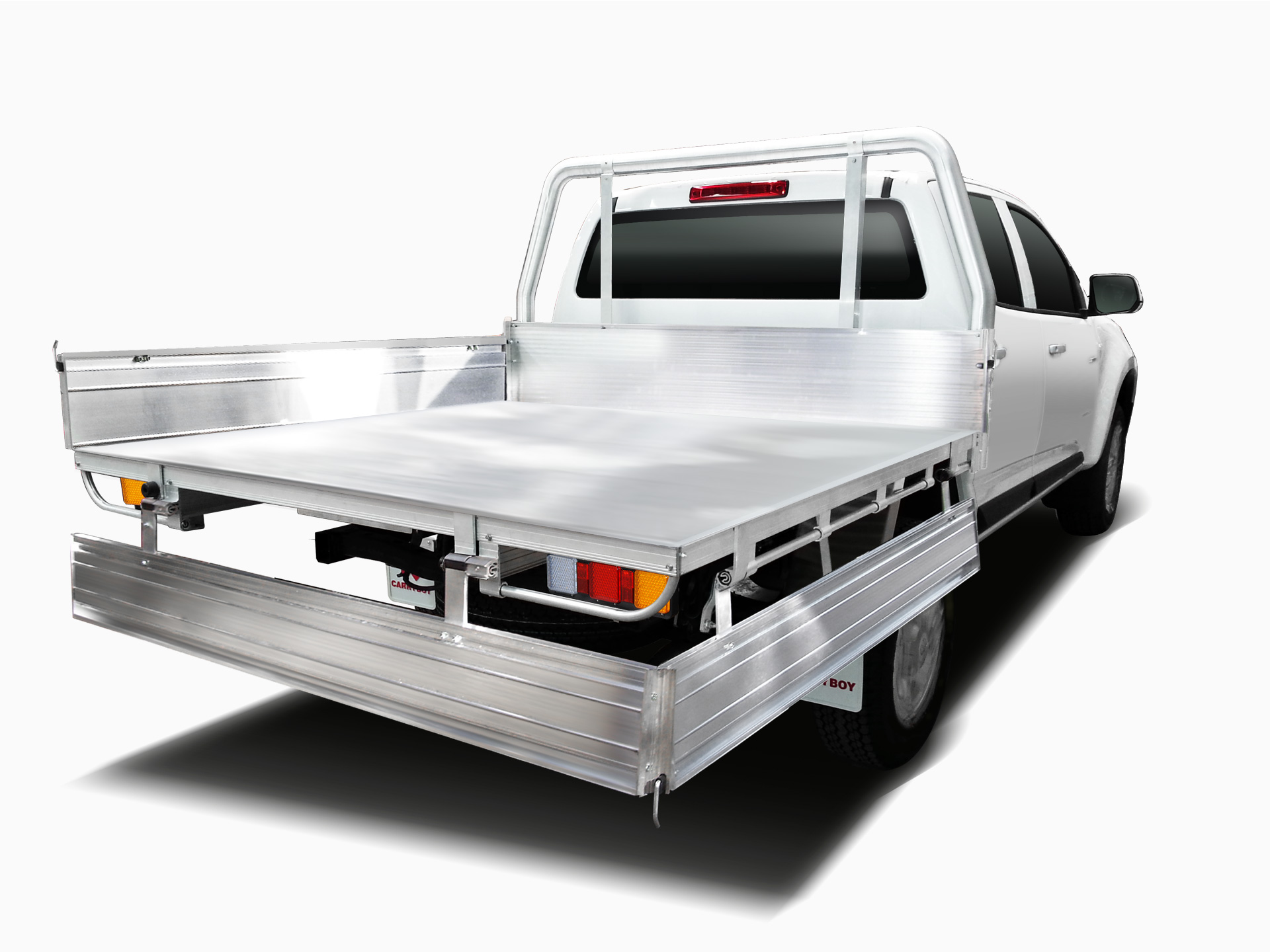 Carryboy Fahrgestellaufbau Aluminium Ladefläche für Doppelkabine Pickup Bracken klappbar