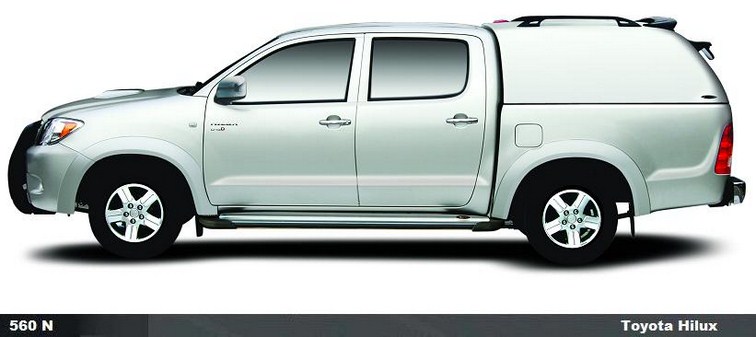 CARRYBOY Hardtop 560oS-TVL ohne Seitenfesnter geschlossene Seiten Toyota Hilux Einzelkabine Singlecab 2005-2015