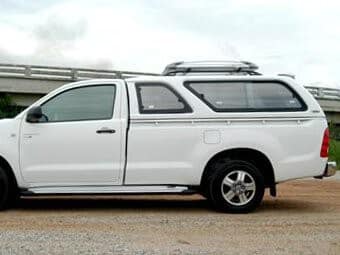 CARRYBOY Hardtop mit Schiebefenster für Ford Ranger Einzelkabine Singlecab einfacher Aufbau ohne Bohren
