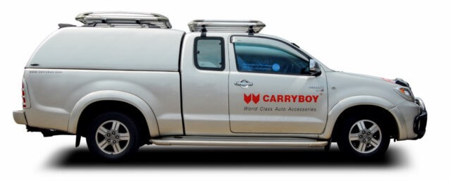 CARRYBOY Hardtop geschlossene Seiten ohne Fenster 560oS-MTC Mitsubishi L200 Clubcab Extrakabine 2005-2015 belastbares GFK Dach