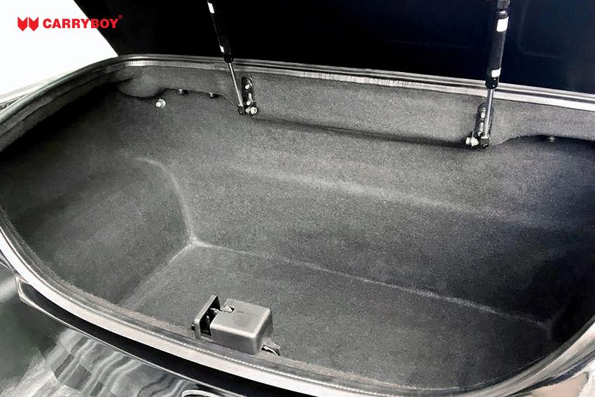 CARRYBOY Staubox Transportbox XXL Jumbo 735 Pickup Ladefläche Filzauskleidung und Stabilus Gasfedern