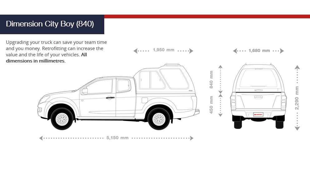 CARRYBOY Hardtop Überhöhe Toyota Hilux Vigo Extrakabine 2005-2015 mit getönten Schiebefenstern